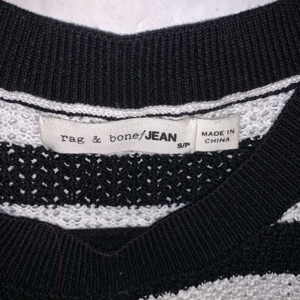 Rag & Bone Striped Cold-Shoulder Sweater size -S/P - Picture 5 of 5
